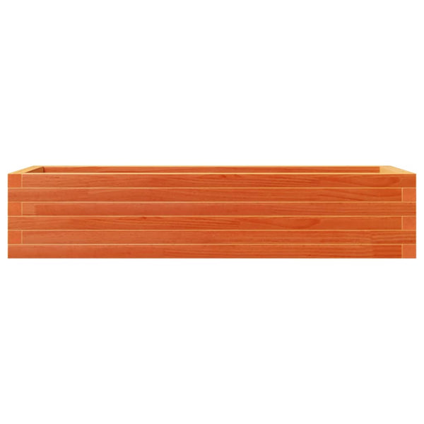 Pflanzkübel Wachsbraun Kiefer Massivholz 110cm