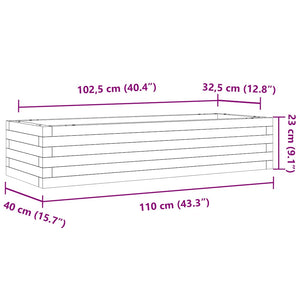 Pflanzkübel Wachsbraun Kiefer Massivholz 110cm