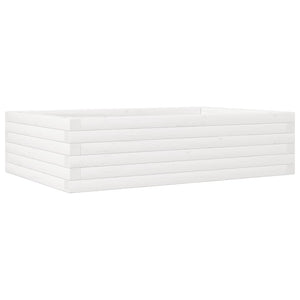 vidaXL Jardinière blanche 90x60x23 cm Bois de pin massif