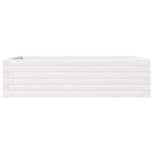 vidaXL Jardinière blanche 90x60x23 cm Bois de pin massif