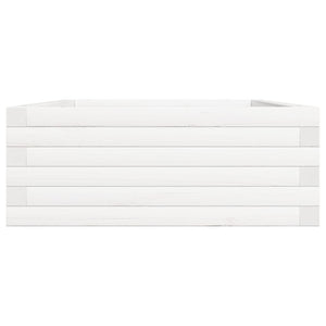 vidaXL Jardinière blanche 90x60x23 cm Bois de pin massif