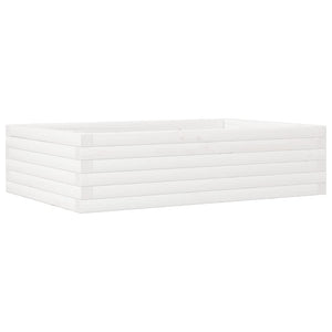 vidaXL Jardinière blanche 90x60x23 cm Bois de pin massif