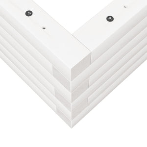 vidaXL Jardinière blanche 90x60x23 cm Bois de pin massif