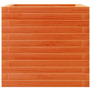Pflanzkübel Kiefer Massivholz 50x50 cm Wachsbraun