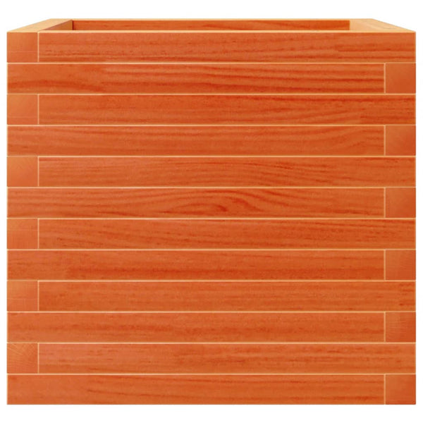 Pflanzkübel Kiefer Massivholz 50x50 cm Wachsbraun