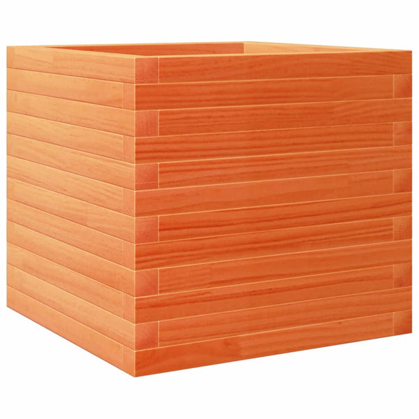 Pflanzkübel Kiefer Massivholz 50x50 cm Wachsbraun