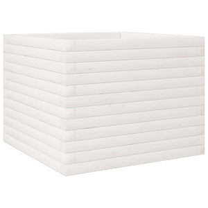 vidaXL Jardinière Blanc 60x60x45,5 cm Bois de pin massif