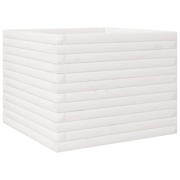vidaXL Jardinière Blanc 60x60x45,5 cm Bois de pin massif