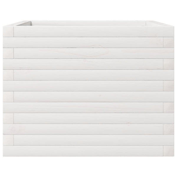 vidaXL Jardinière Blanc 60x60x45,5 cm Bois de pin massif