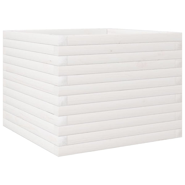 vidaXL Jardinière Blanc 60x60x45,5 cm Bois de pin massif