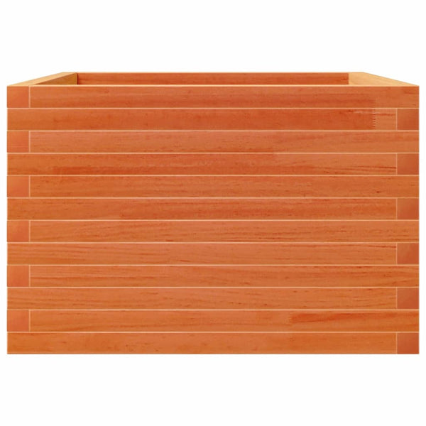 Pflanzkübel Wachsbraun 70x70 cm Kiefer Massivholz