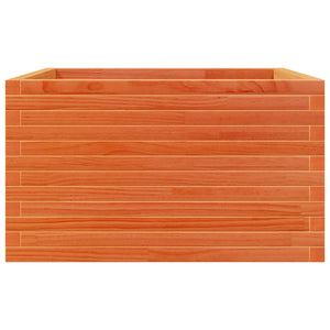 vidaXL Jardinière Bois de Pin Massif Marron Cire 80x80x45,5 cm