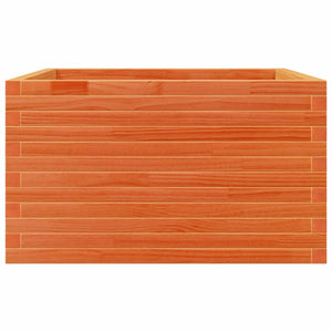 vidaXL Jardinière Bois de Pin Massif Marron Cire 80x80x45,5 cm