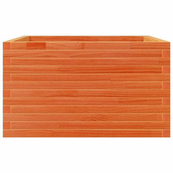 vidaXL Jardinière Bois de Pin Massif Marron Cire 80x80x45,5 cm