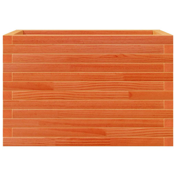 Pflanzkübel Wachsbraun 70x40x45,5 cm Kiefer Massivholz