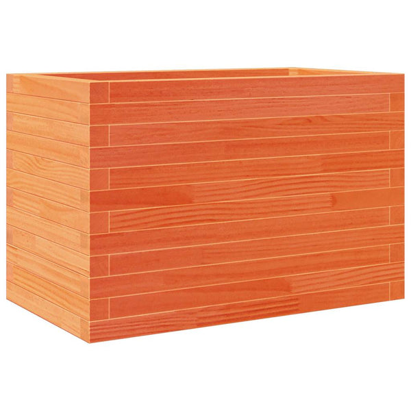 Pflanzkübel Wachsbraun 70x40x45,5 cm Kiefer Massivholz