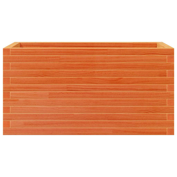 Pflanzkübel Wachsbraun 90x40x45,5cm Kiefer Massivholz