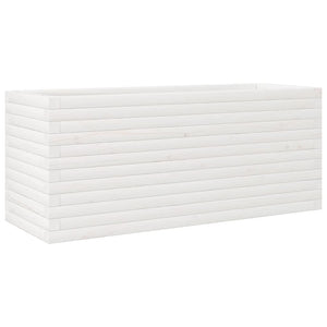 Weißer Pflanzkübel 110cm Kiefer Massivholz