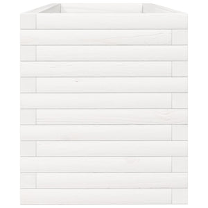 Weißer Pflanzkübel 110cm Kiefer Massivholz