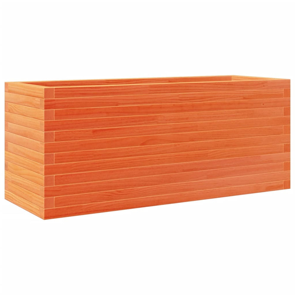 Pflanzkübel Wachsbraun 110cm Kiefer Massivholz