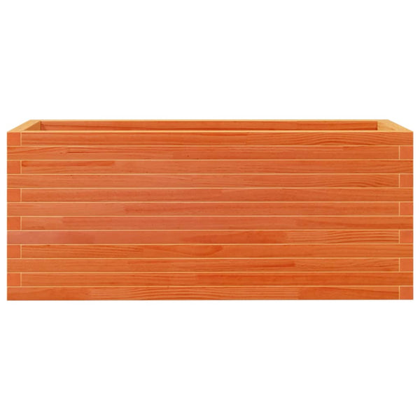 Pflanzkübel Wachsbraun 110cm Kiefer Massivholz