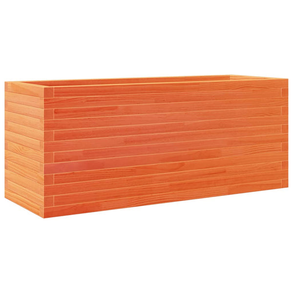 Pflanzkübel Wachsbraun 110cm Kiefer Massivholz