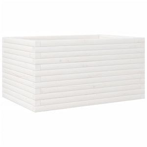 vidaXL Jardinière Blanc 90x60x45,5 cm Bois de pin massif