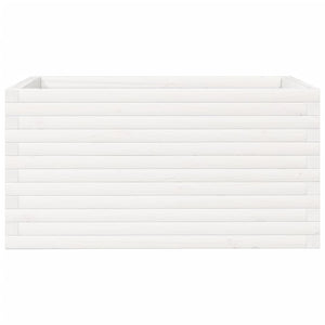 vidaXL Jardinière Blanc 90x60x45,5 cm Bois de pin massif