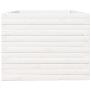 vidaXL Jardinière Blanc 90x60x45,5 cm Bois de pin massif