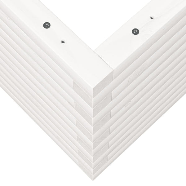 vidaXL Jardinière Blanc 90x60x45,5 cm Bois de pin massif