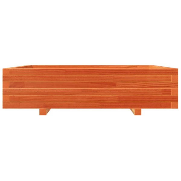 Holz Pflanzkübel Wachsbraun 100x100 cm