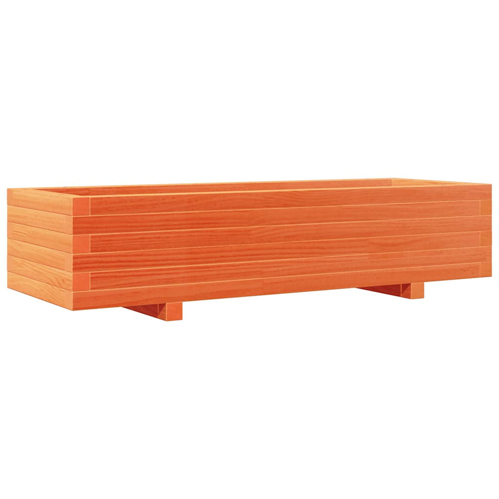 Pflanzkübel Wachsbraun 110cm Kiefer Massivholz