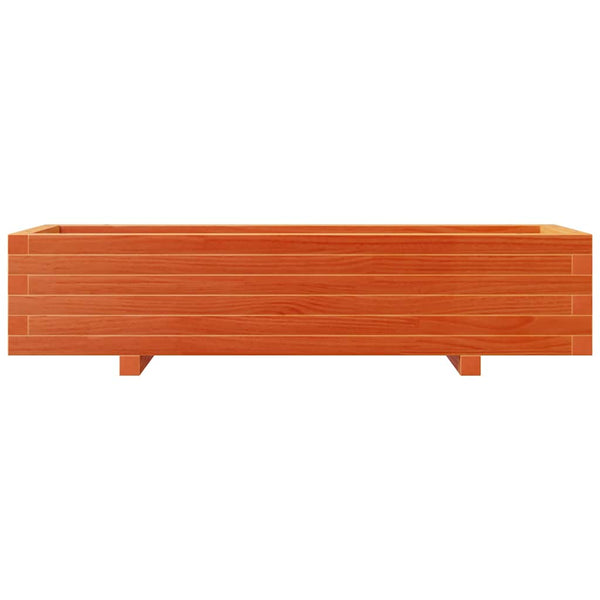 Pflanzkübel Wachsbraun 110cm Kiefer Massivholz