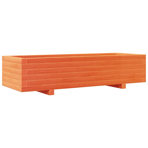 Pflanzkübel Wachsbraun 110cm Kiefer Massivholz