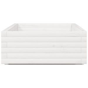 Weißer Pflanzkübel 110 cm Kiefer Massivholz