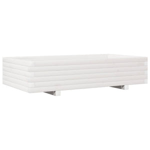 Weißer Pflanzkübel 110 cm Kiefer Massivholz