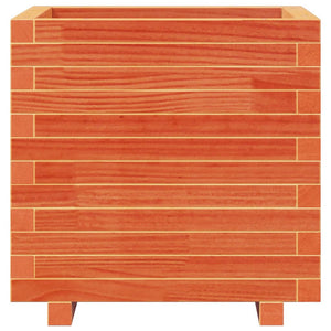 Pflanzkübel Wachsbraun 50x50cm Kiefer Massivholz