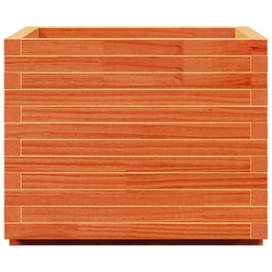 Pflanzkübel Wachsbraun 60x60cm Kiefer Massivholz