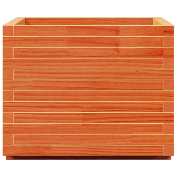 Pflanzkübel Wachsbraun 60x60cm Kiefer Massivholz