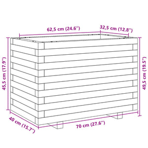 Massiver Pflanzkübel aus Douglasie 70x40x50 cm