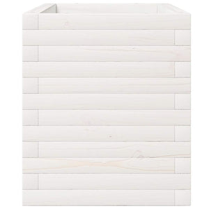 Weißer Pflanzkübel 110x40cm Kiefer Massivholz