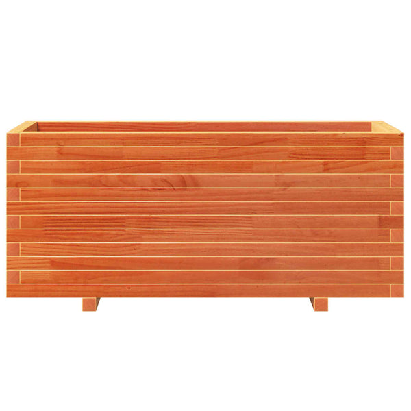 Holz Pflanzkübel Wachsbraun 110 cm