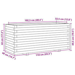 Pflanzkübel Kiefer Imprägniert 110x40x49,5 cm