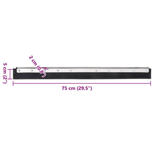 Bodenabzieher 75 cm Stahl Gummi