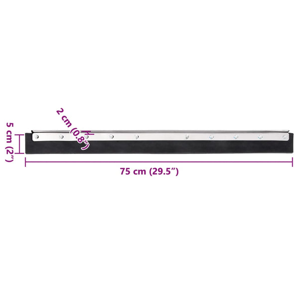 Bodenabzieher 75 cm Stahl Gummi