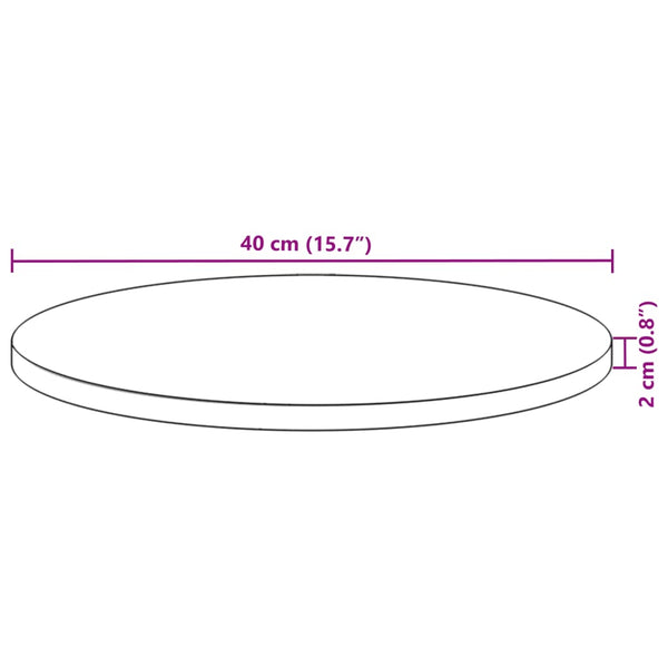Runde Tischplatte Akazie Ø40cm