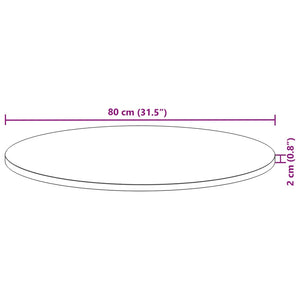 Runde Tischplatte Akazie Ø80cm