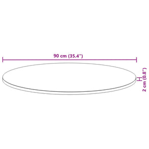 Runde Tischplatte Akazie Massivholz Ø90cm