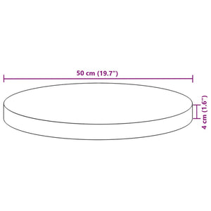 Runde Tischplatte Akazie Massivholz Ø50cm