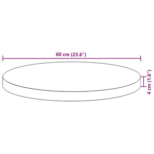 Runde Tischplatte Ø60cm Akazie Massivholz